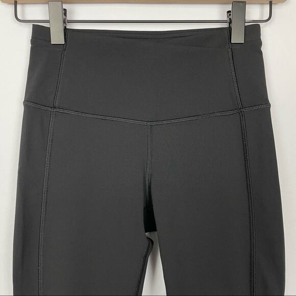 Lululemon | Black Gear Up Crop 17” Mesh Panel Workout Athleisure Leggings - Picture 6 of 16